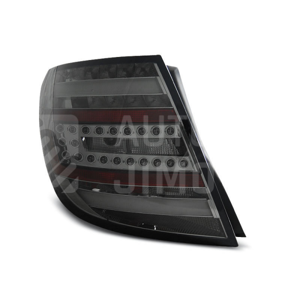 Zadní světla, lampy Mercedes C W204 07-10, combi, LED proužky, kouřové