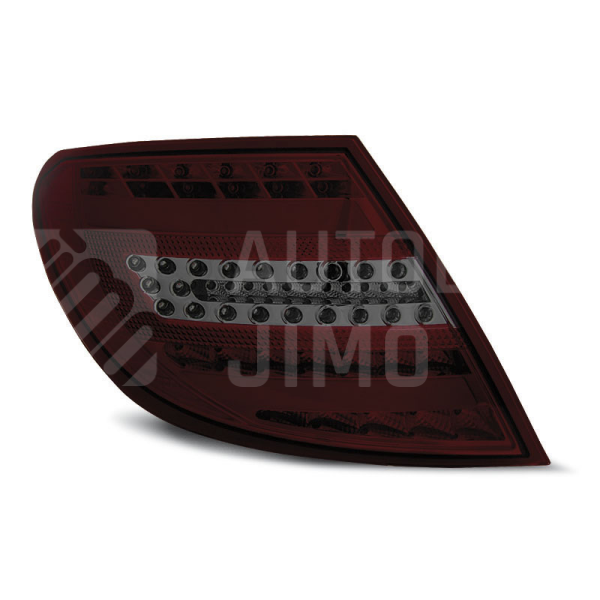 Zadní světla, lampy Mercedes C W204 07-10, sedan, LED proužky, červeno-kouřové.