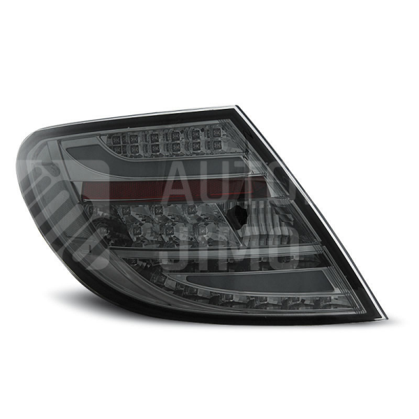 Zadní světla, lampy Mercedes C W204 07-10, sedan, LED proužky, kouřové.