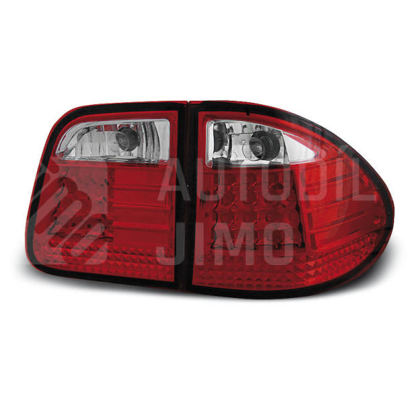 Zadní světla, lampy Mercedes E W210 95-02, combi, LED, červeno-bílé