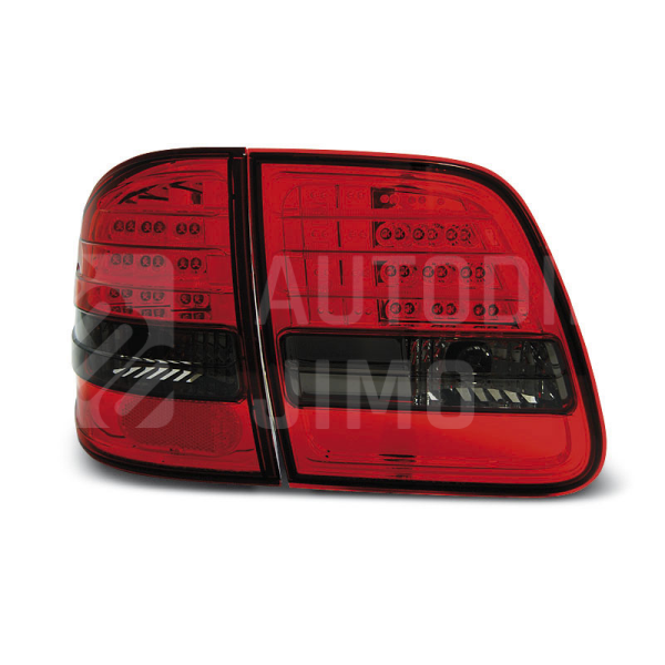 Zadní světla, lampy Mercedes E W210 95-02, combi, LED, červeno kouřové