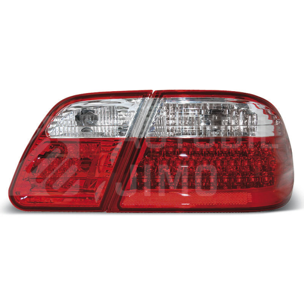 Zadní světla, lampy Mercedes E W210 95-02, LED, červeno bílé