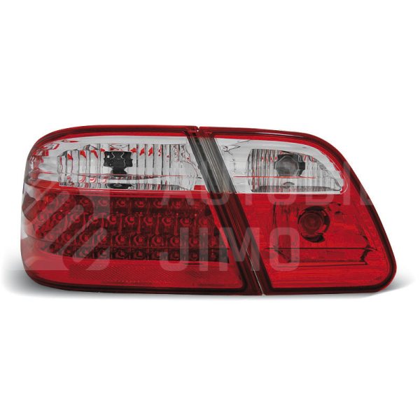 Zadní světla, lampy Mercedes E W210 95-02, LED, červeno-bílé