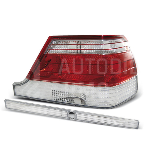 Zadní světla, lampy Mercedes S W140 95-98, červeno-bílé