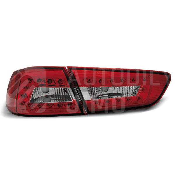 Zadní světla, lampy Mitsubishi Lancer 8 08-11, sedan, LED, červeno-bílé
