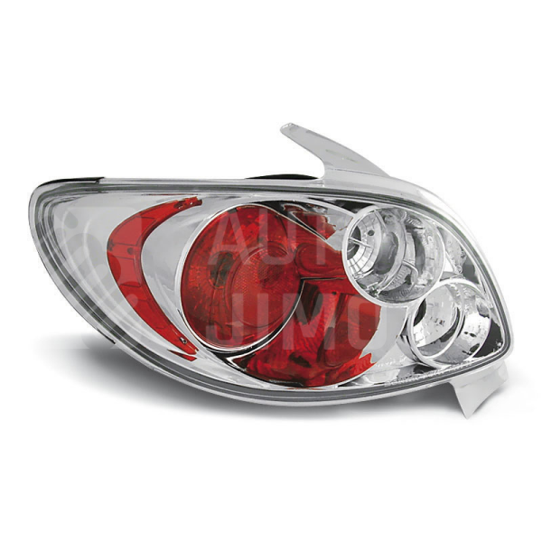 Zadní světla lampy Peugeot 206 1998-2008 chromové