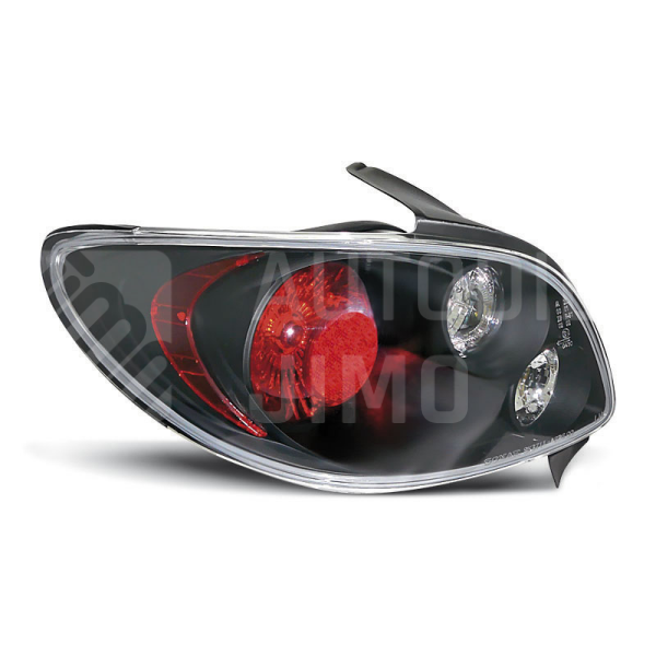 Zadní světla, lampy Peugeot 206 98-, černé