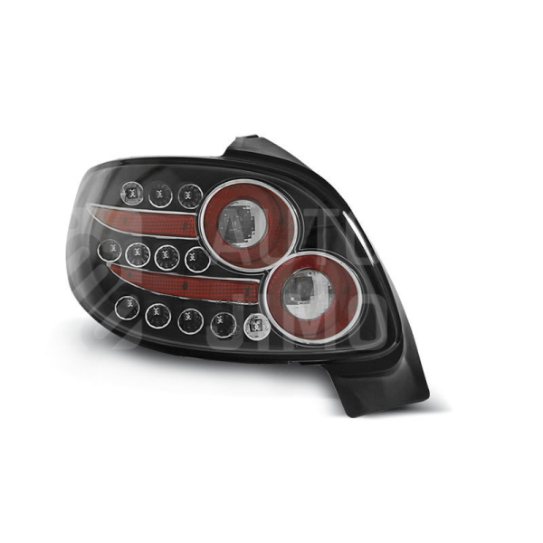 Zadní světla, lampy Peugeot 206 98-, LED, černé.