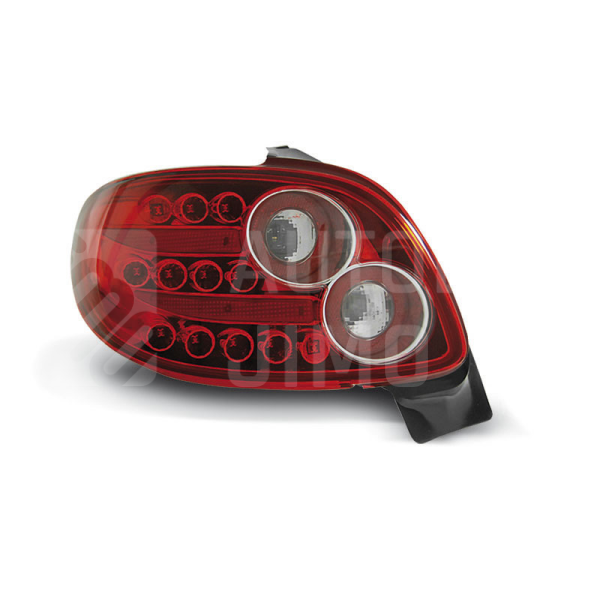 Zadní světla, lampy Peugeot 206 98- , LED, červeno bílé
