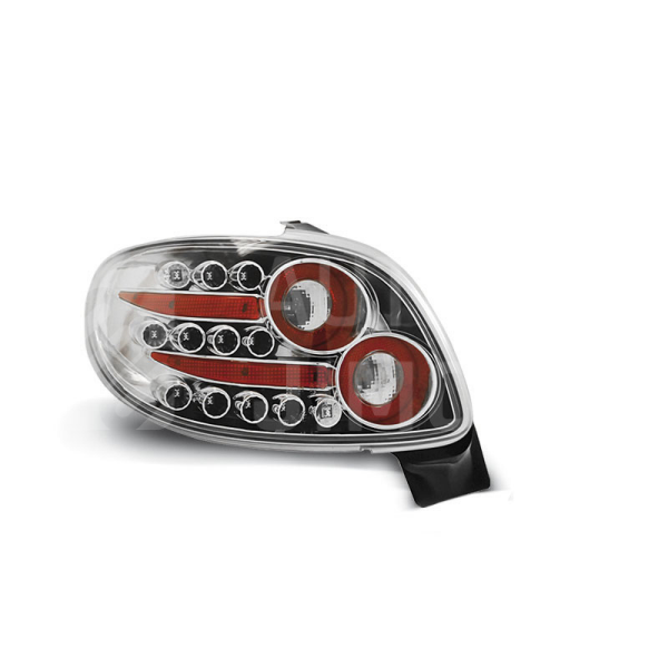 Zadní světla, lampy Peugeot 206 98-, LED, chromové