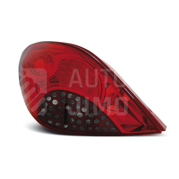 Zadní světla, lampy Peugeot 207 06-09, 3dv./5dv., LED, červeno-kouřové