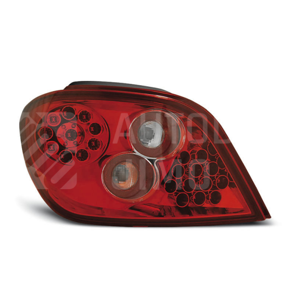 Zadní světla, lampy Peugeot 307 01-07, hb, LED, červeno-bílé