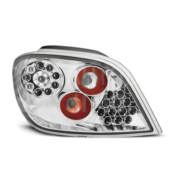 Zadní světla, lampy Peugeot 307 01-07, hb, LED, chromové