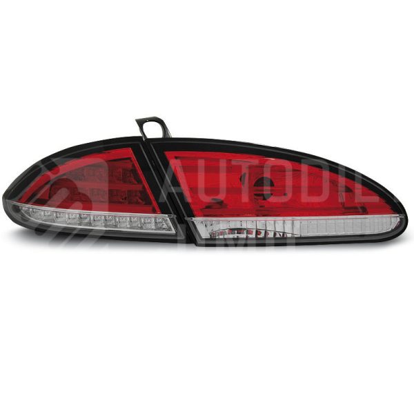 Zadní světla, lampy Seat Leon 05-09, LED, červeno-bílé Zadní světla, lampy Seat Leon 05-09, LED, červeno-bílé