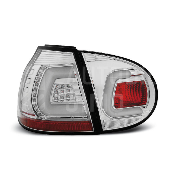 Zadní světla, lampy Volkswagen Golf 5 03-09, LED proužky, chromové