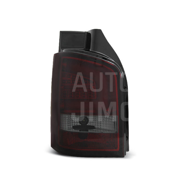 Zadní světla, lampy Volkswagen T5 03-09, LED proužky, červeno-kouřové