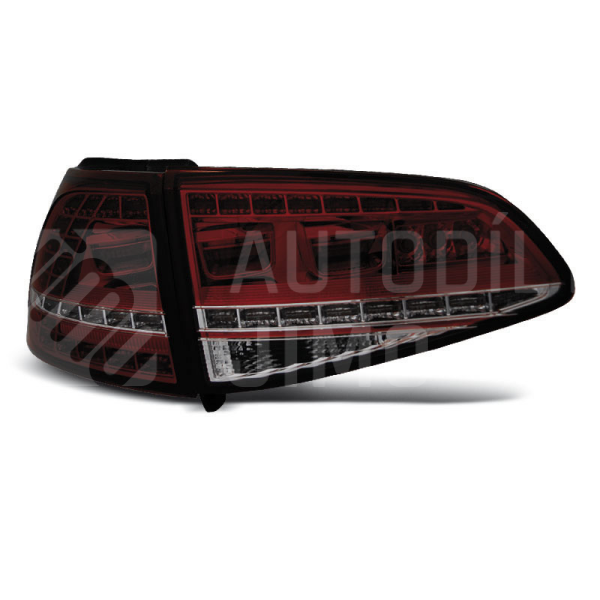 Zadní světla, lampy VW Golf VII 13-, LED, červeno-kouřové, GTI look
