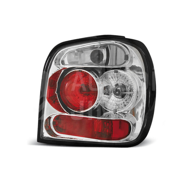 Zadní světla, lampy VW Polo 6N2 99-01, chromové