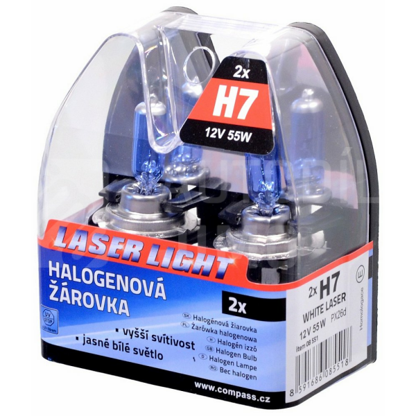 Žárovka 12V H7 55W PX26d WHITE LASER 2ks