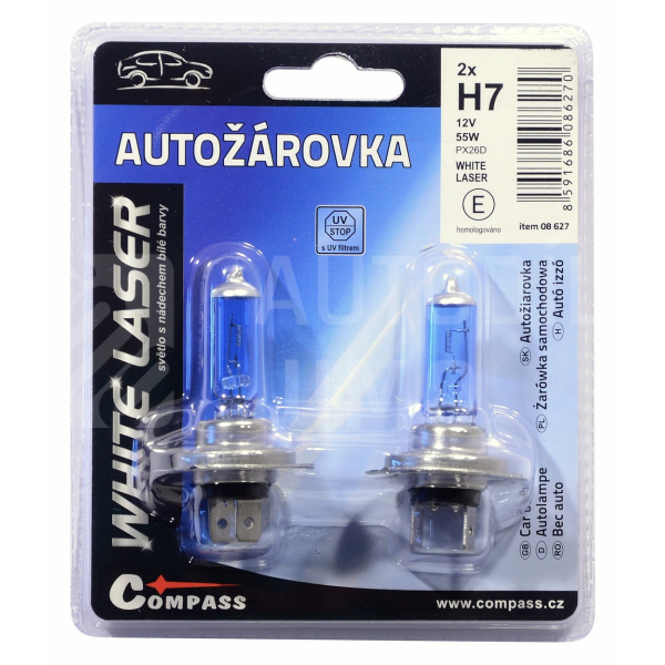Žárovka 12V H7 55W PX26d WHITE LASER blister 2ks