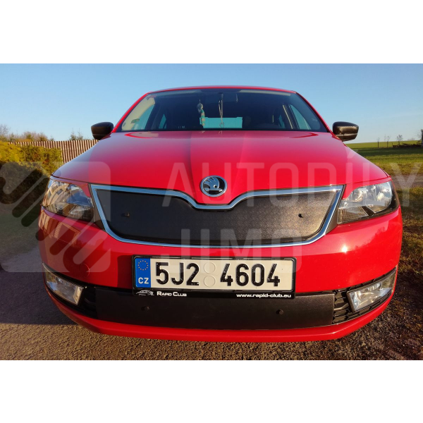 CZPlast Zimní clony chladiče Škoda Rapid 2012-2019 kryt masky + nárazníku - na voze zákazníka