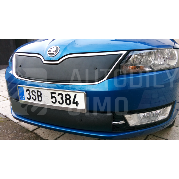 Zimní clony chladiče Škoda Rapid 2012-2019 kryt masky + nárazníku Zimní clony chladiče Škoda Rapid 2012-2019 kryt masky + nárazníku