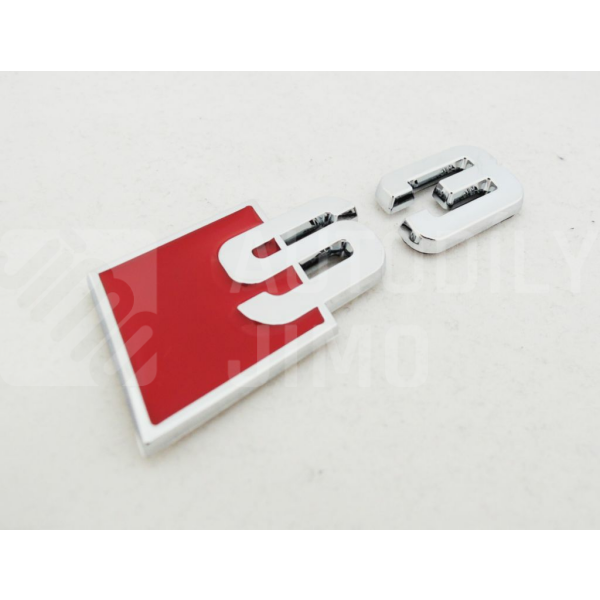 Znak, logo, emblém, nápis Audi S3, 3D, nalepovací   Znak, logo, emblém, nápis Audi S3, 3D, nalepovací