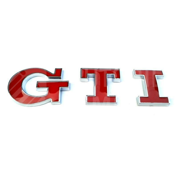 Znak, logo, emblém, nápis GTI 3D - samolepící Znak, logo, emblém, nápis GTI 3D - samolepící