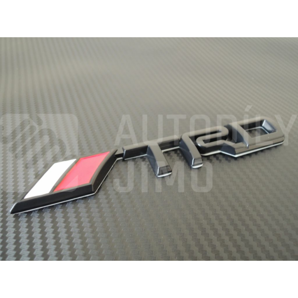 Znak, logo, emblém, nápis Toyota TRD 3D - samolepící, černý Znak, logo, emblém, nápis Toyota TRD 3D - samolepící, černý