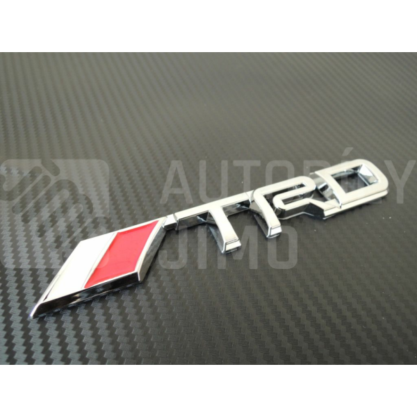 Znak, logo, emblém, nápis Toyota TRD 3D - samolepící, chromový Znak, logo, emblém, nápis Toyota TRD 3D - samolepící, chromový
