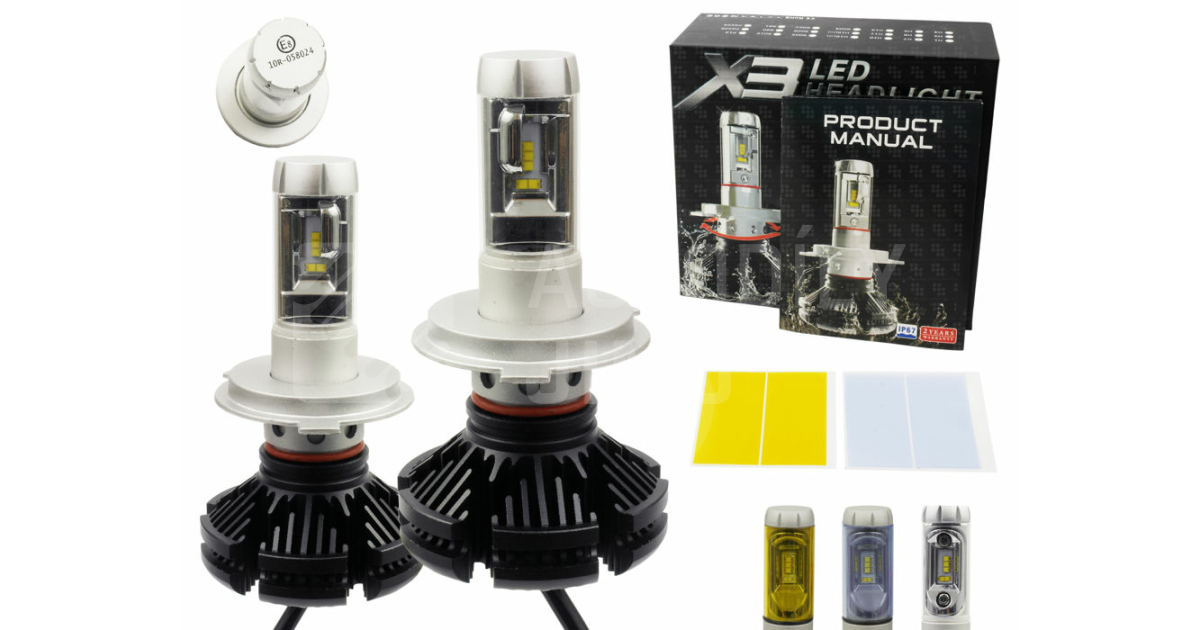 Philips ZES chip LED žárovky H4 X3 50W do hlavních světlometů 12V/24V