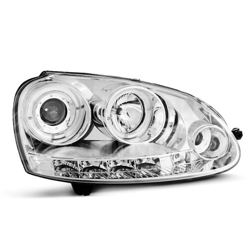 Přední světla, lampy Angel Eyes VW Golf V 03-08 chromová H1.jpg