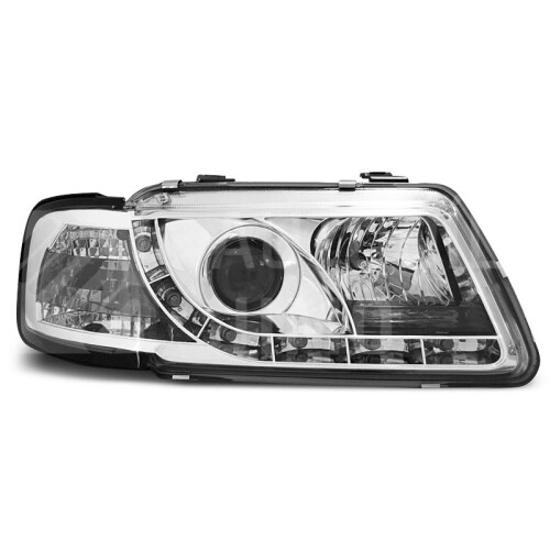 Přední světla, lampy s denním svícením, DRL Audi A3 8L 96-00 chromové.jpg