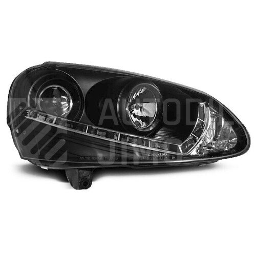 Přední světla, lampy VW Golf V 03-08 Day light černé.jpg
