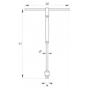 Adaptér 1/2" (12,7 mm) typ T" s rukojetí