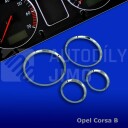 chromové rámečky budíků Opel Corsa B(vozy s otáčkoměrem