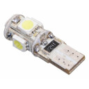 Compass Žárovka 5 SMD LED 12V T10 s rezistorem CAN-BUS ready bílá