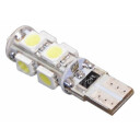 Compass Žárovka 9 SMD LED 12V T10 s rezistorem CAN-BUS ready bílá