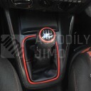 Germany řadící páka VW Golf IV Bora 5st hlavice rukojeť - red design