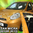 HEKO Ofuky oken Nissan Micra K13, 2010-2011 5dv. přední+zadní