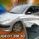 HEKO Ofuky oken Peugeot 206 1998- přední+zadní htb