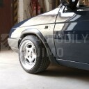 plastové lemy blatníků Škoda Favorit, Forman - foto na voze zákazníka, levý přední lem