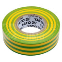 Izolační páska elektrikářská PVC 19mm / 20 m žluto-zelená
