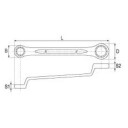 Klíč očkový ohnutý 21x23 mm