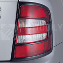Kryty zadních světel Milotec (masky) - ABS karbon, Škoda Fabia Combi/Sedan 00-04