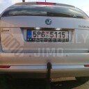 LED osvětlení SPZ Škoda Octavia II 09-13, Roomster Canbus foto přímo na vozidle