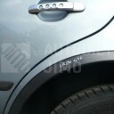nerezové lemy blatníků Škoda Octavia I - tři druhy povrchu