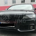 Mřížky do předního nárazníku Audi A4 B8 08-11, RS Style, s mlhovkama, černá