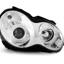 Přední, lampy světla Angel Eyes Mercedes Benz C W203 00-04 chromová