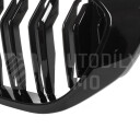 Přední maska BMW 5 G30, G31 černý lesk, detail